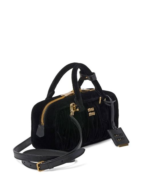 Black velvet gold-tone bag MIU MIU | 5BB142V-OOT2EOMF0002